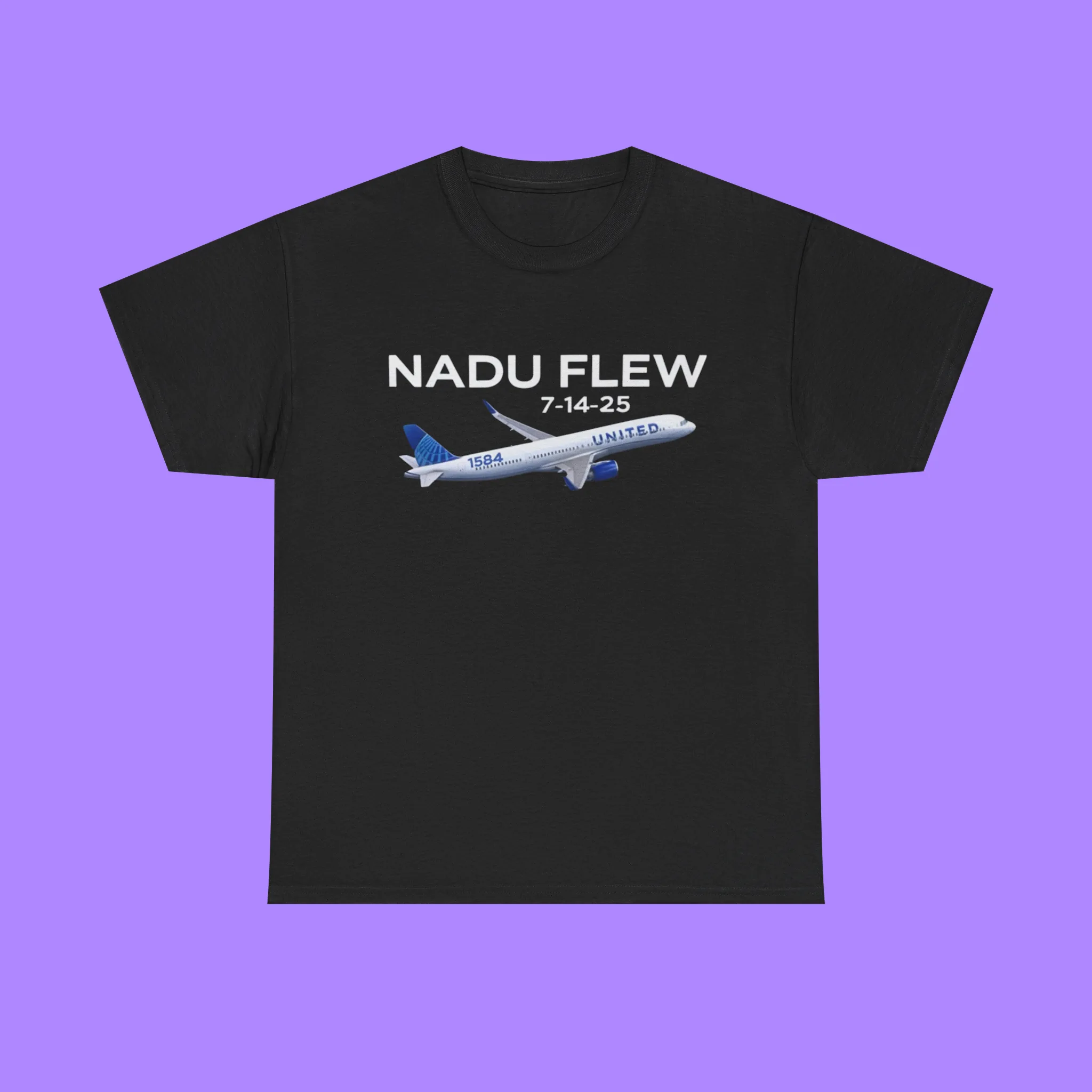 united-flight-1584-nadu-flew-7-14-25-shirt United Flight 1584 Nadu Flew 7 14 25 Shirt